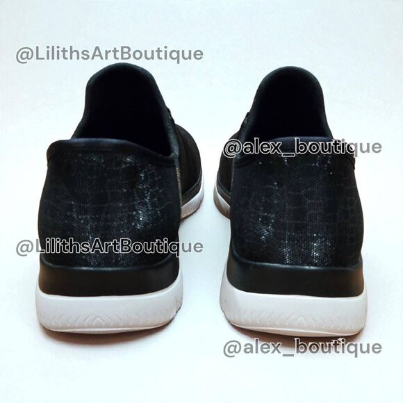 Skechers Slip-In Summits Black Slip-on Memory Foam Sneakers(F030)-Size 9 Women - Picture 8 of 11